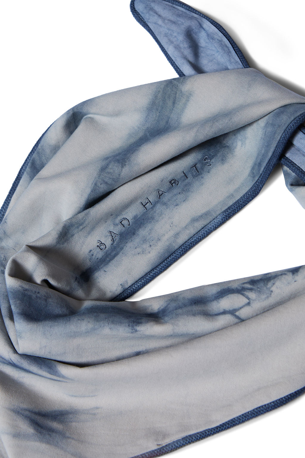 Waves / Blue Tides Dyed Bandana Neck Scarf and Head Scarf