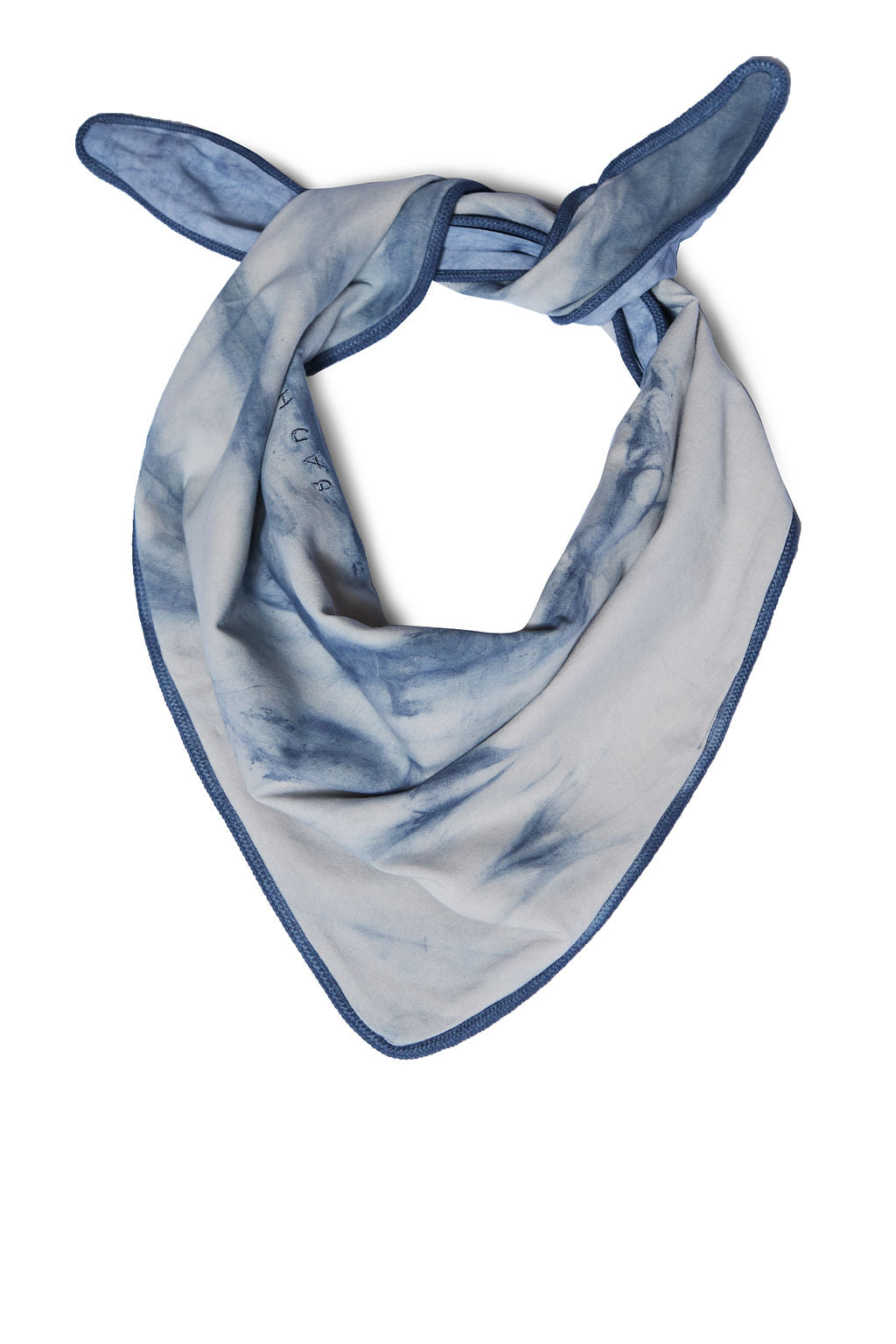 Waves / Blue Tides Dyed Bandana Neck Scarf and Head Scarf