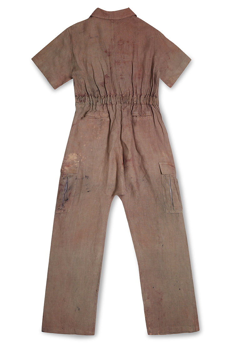 Explosive Tie Dyed Belted Jumpsuit