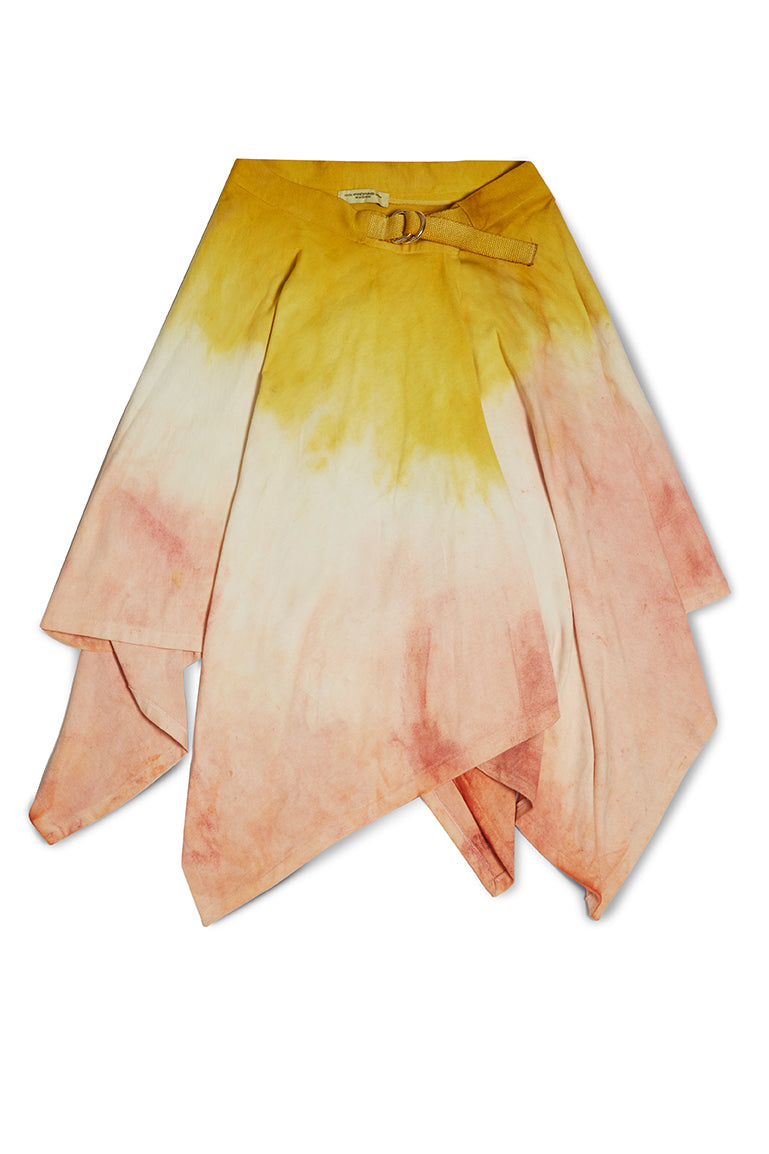 Eruption Tied Dyed Wrapped Asymmetrical Skirt