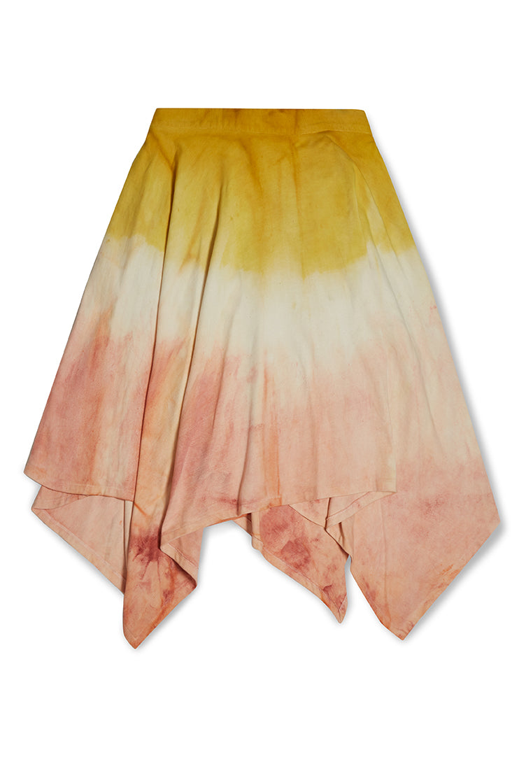 Eruption Tied Dyed Wrapped Asymmetrical Skirt