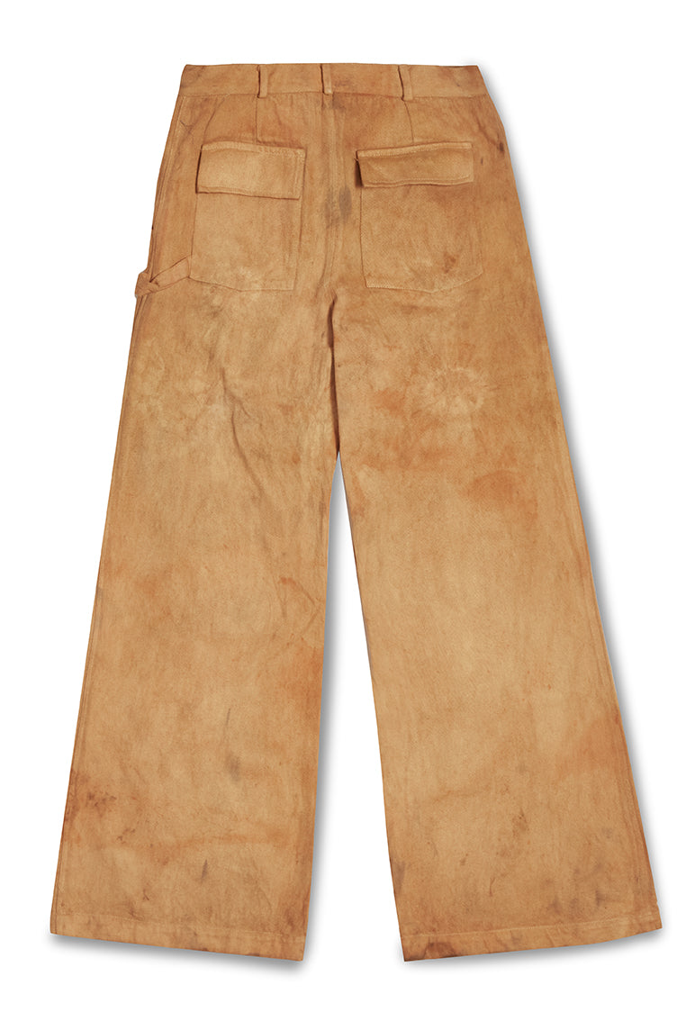 Mudflow Dyed Wide Leg Buckled Trouser
